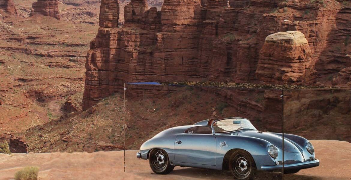 Porsche en la naturaleza
